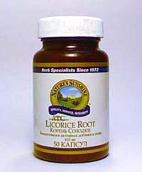 Корень солодки (Licorice root) 50 капсул - В нашем Интернет-магазине Вы можете купить продукцию компании НСП (NSP)  с доставкой на дом по Москве и всей России: цены представлены на сайте Vitolife / Отзывы о продуктах NSP (НСП)