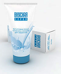 Вкусная серия йогуртовая пенка для умывания клубника и вишня:  косметика Вирта (Virta) для лица, йогуртовая пенка для умывания клубника и вишня, купить йогуртовая пенка для умывания клубника и вишня, ННПЦТО технологии омоложения