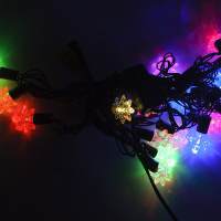 Светодиодная гирлянда LED light Радужные хризантемы  Светодиодная гирлянда LED light Радужные хризантемы 