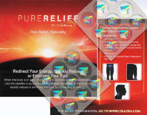 Чип-наклейки PureRelief «Освобождение от боли» от компании СиАура (CieAura) Работают с вибрационными сигналами тела, чтобы высвободить боль и облегчить процесс исцеления. Зачастую боль уходит в течение нескольких минут.