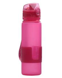 Бутылка силиконовая «COMPACT DRINK» розовая (Pink Silicone Bottle «COMPACT DRINK») 
