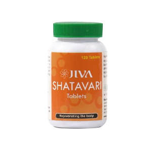Shatavari Tab Jiva Шатавари 120 таб – женский тоник! Тонизирует, очищает, питает и укрепляет женские репродуктивные органы, и поэтому традиционно используется для ПМС, аменореи, дисменореи, менопаузы и тазового воспалительного заболевания, такого как эндометриоз.