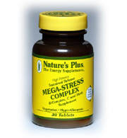 MEGA - STRESS COMPLEX 30 tab - Мега-Стресс (антистрессовая формула) Мега-Стресс Комплекс содержит витамины и минералы, обеспечивающие поддержку нервной системе и надпочечникам, восстановливающие силы организма в период стрессовых ситуаций. 