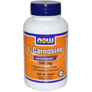 L-Carnosine (L-Карнозин) 100 капс. 

Эффективное средство против старения. Показан при сердечно-сосудистых заболеваниях (стенокардия, ишемия, гипертония), заболеваниях мозга и нервной системы, заболеваниях органов зрения, диабете I и II типа и т.д.
