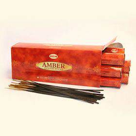 Благовония HEM Hexa AMBER амбер  Ароматические палочки торговой марки HEM, Индия. 20 ароматических палочек 