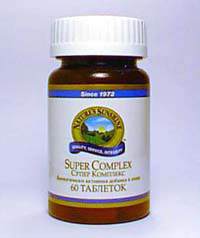 Супер Комплекс (Super Complex) 60 табл. (продукция компании NSP (НСП)) Эта добавка обеспечивает Ваш организм всеми необходимыми витаминами и минералами. 
