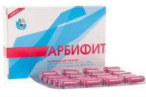 Арбифит, 20 капсул Растительный препарат для профилактики гриппа, ОРВИ, бронхита и повышения иммунитета. Рекомендуется в качестве источника полисахаридов, содержащего азиатикозиды и дубильные вещества.