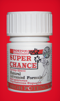 Препарат для потенции SUPER CHANCE  Главная особенность препарата SUPER CHANCE® состоит в том, что он на 100% состоит из натуральных ингредиентов. Это легко проверить по характеру его действия на организм мужчины. 