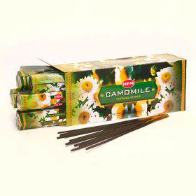 Благовония HEM Hexa CAMOMILE ромашка  Ароматические палочки торговой марки HEM, Индия. по 20 г (20 ароматических палочек)