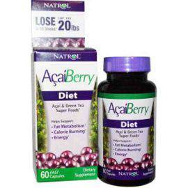 Добавки для здоровья и долголетия AcaiBerry Diet 500 mg Natrol  
Упаковка
60 капсул
