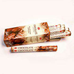 благовония HEM Hexa CHOCOLATE Шоколад  Ароматические палочки торговой марки  HEM, Индия. 20 ароматических палочек