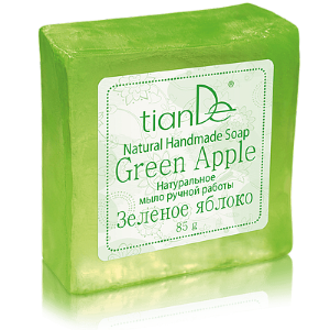 Натуральное мыло ручной работы &quot;Зеленое яблоко&quot; Нежное очищение и бережный уход
Код: 140104 , Вес:85 г