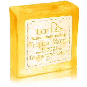 Натуральное мыло ручной работы &quot;Тропическое манго&quot; Нежное очищение и бережный уход
Код: 140105 , Вес:85 г