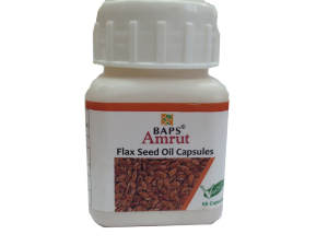 Flax Seed Oil Baps Amrut 60 кап по 500 мл Льняные семена, являясь богатым источником незаменимых жирных кислот, содержат альфа линолевая кислота (ALA), линолевая кислота (LA), омега-3 и омега-6 с натуральным витамином Е, поддерживают здоровый уровень холестерина.