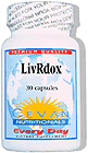 LIVRDOX 30 cap - Лив Эр Докс (поддержка печени и желчного пузыря) Лив эр Докс стимулирует работу "очищающих" органов (печени, почек), регулирует пищеварение.