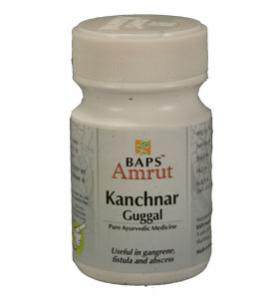 Kanchanar Guggal Baps Amrut 120 таб – при гормональном ожирении! Оказывает стимулирующее действие на щитовидную железу; увеличивает дефицит тироксина, удаляет накопленную капху, особенно связанную с ожирением.