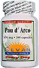 Pau D&#039;Arco 500 mg 100 cap - Под&#039;Арко По Д`Арко активизирует иммунную систему организма, обладает выраженным противогрибковым и противопаразитарным действием.