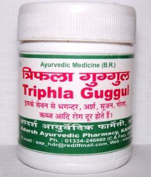 Трифала Гуггул (Triphla Guggul) 40гр (около 100 таб) Трифала Гуггул (Triphla Guggul) 40гр (около 100 таб)