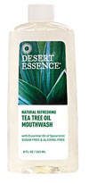 Tea Tree Oil Mouthwash Ополаскиватель полости рта с маслом чайного дерева, 16 унций/480 мл  Стоматологи рекомендуют регулярно пользоваться ополаскивателем. Он очищает и освежает полость рта и десны. Освежающий ополаскиватель полости рта является отличным средством для гигиены полости рта, а также придает дыханию свежесть и мятный аромат.
В составе: очищенная вода, глицерин, полисорбат-20, гамамелис, мятное масло, масло Чайного дерева, гель алоэ вера, лимонная кислота, аскорбиновая кислота, карбонат кальция.
Применение: прополощите рот 15 мл ополаскивателя. Для наилучшего результата используйте совместно с другими средствами Desert Essence® по уходу за полостью рта