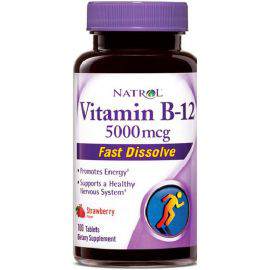 Комплекс витаминов и минералов Vitamin B-12 5000 mcg Fast Dissolve Natrol  
Упаковка
100 табл
