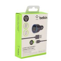 Автомобильное зарядное устройство Belkin 2.1amp + USB to micro 1.2 м. черный