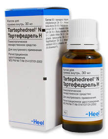 Препарат Тартефедрель Н (фирма Хеель) Противовоспалительное, противоаллергическое, спазмолитическое, противокашлевое.