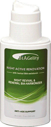 Крем-гель ночной восстанавливающий «Night Active Renovation BIA-Gel» BIA -гель с природным биоидентичным мелатонином улучшает ангиогенез и обладает репаративным эффектом – ускоряет процессы восстановления и обновления кожи, образование новых клеток, способствует заживлению ран, защищает кожу от ультрафиолетового излучения. 