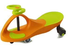 Машинка детская с полиуретановыми колесами, салатово-оранжевая «БИБИКАР» (Bibicar, new type, orange- green colour) 