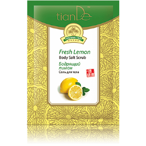 Соль для тела &quot;Бодрящий лимон&quot; Hainan Tao Ароматный гоммаж для идеально гладкой кожи
Код: 32611 , Вес:60 г