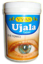 Тоник для глаз Ujala Tablet (Eye Tonic) 100 капсул 

Таблетки уджала изготовливаются по уникальному Аюрведическому рецепту для усиления глаз и зрения.
Улучшает остроту зрения
Отличное средство против глазных болезней, 

таких как ранняя катаракта, 

куриная слепота, 

коньюктивит, 

снимает напряжение с глаз.

Применение - 2 таблетки 2 раза в день с теплой водой.