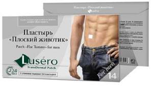 Пластырь LUSERO «Плоский животик Для мужчин» Ускоряет обмен веществ. Удаляет излишки жировых отложений в области живота. 