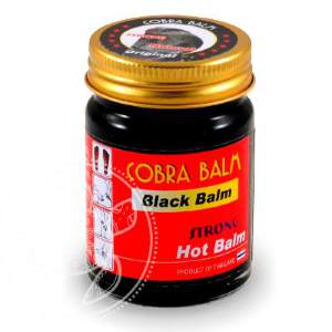Черный бальзам интенсивного действия с ядом кобры Cobra Black Balm Применяют при растяжениях, разрывах связок, при мышечных болях, особенно при остеохондрозе, при закрытых переломах, для согревания и подготовки мышц к спортивным занятиям. 