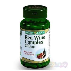 Нэйчес Баунти Комплекс красного вина, 60 капс. 

Замедляет процессы старения, осуществляя профилактику варикоза, стимулирует активность «генов долголетия».
