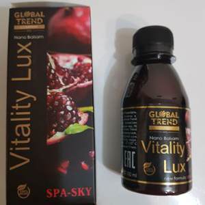 Nano balsam “VITALITY LUX” — комплексный антиоксидантный растительный концентрат Nano balsam “VITALITY LUX”- высококонцентрированный продукт, который представляет собой комплекс целебных ингредиентов: концентрата «Pavlov Spring » , коэнзима Q-10, нефильтрованного натурального свежевыжатого сока граната и мангостина, пчелиного маточного молочка. 
