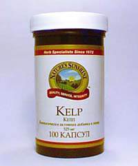 Келп (Бурая водоросль) (Kelp) 100 капс. (продукция компании NSP (НСП)) Обеспечивает нормальное функционирование щитовидной железы. 