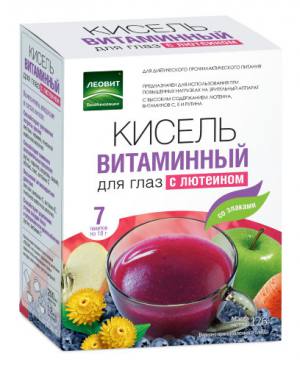 Кисель витаминный для глаз с лютеином 7 шт. х 18 г Черника, морковь, маточное молочко поддерживают работу глаз при повышенных нагрузках. 