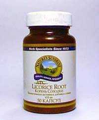 Корень солодки (Licorice root) 50 капс. (продукция компании NSP (НСП)) Поддерживает нормальное функциональное состояние слизистой оболочки желудочно-кишечного тракта, бронхов, увеличивает продукцию защитной слизи. 