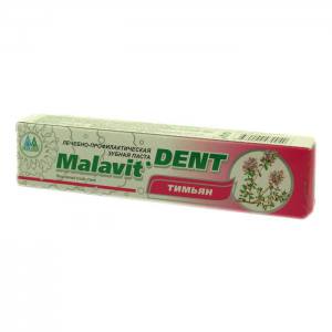МалавитДент Зубная паста тимьян 70г Хорошо очищает зубы, освежает и дезодорирует полость рта.