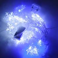 Светодиодная гирлянда LED Снежинки 40 лампочек Светодиодная гирлянда LED Снежинки 40 лампочек