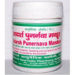 Adarsh Punarnava mandur 40gr 

Пунарнава Мандур — обеспечивает идеальную защиту печени, как в здоровом состоянии, так и при возникновении инфекционных и воспалительных заболеваний.
