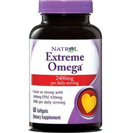 Жирные кислоты Extreme Omega 2400 мг Natrol 

Omega-3 Extreme от Natrol состоит из смеси рыбьего жира и льняного масла, богатыми EPA и DHA (эйкозапентаеновая и докозагексаеновая кислоты). 