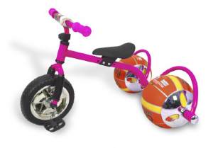 Велосипед с колесами в виде мячей «БАСКЕТБАЙК» розовый (Bike on ball) 