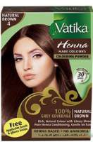 Индийская хна для окраски волос Dabur Vatika Hair Colors Natural Brown (коричневая),6 пак*10 гр