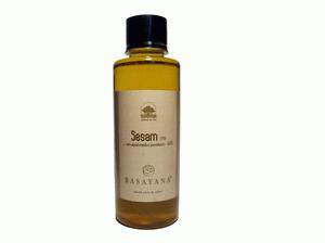 Масло Sesam (продукция компании Raj Rasayana Herbals (Индия)) • 200 мл Традиционное индийское сезамовое (кунжутное) масло для всех типов масляного массажа