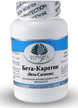 Бета-Каротин • 90 капс. • 6,3 мг     	

Будучи мощным антиоксидантом, бета-каротин предотвращает губительное действие свободных радикалов на клетки организма. Бета-каротин также является источником витамина А и способствует сохранению в организме витамина С.