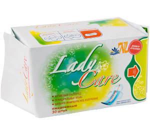 Гигиенические прокладки ежедневные с Анионами Lady Care  
