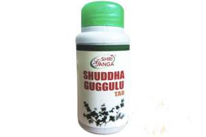 Шуддха Гуггул, 120 таб.Шри Ганга Основным компонентом таблеток Шуддха гуггул Shri Ganga Shuddha Guggulu Tab является смола, получаемая из колючего кустарника, которая входит в состав большого количества аюрведических средств.