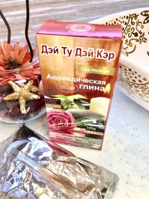 Аюрведическая Глина Роза,100 гр для здоровья Волос, Кожи, Тела Ее использование восстанавливает работу клеток, обогащает их необходимым количеством микроэлементов - кремнием, кальцием, магнием, калием,цинком и пр.