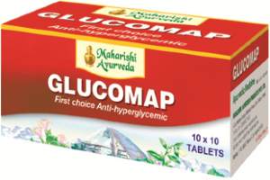Глюкомап («Glucomap» Maharishi Ayurveda) антидиабетик 100 таб. 

АНТИДИАБЕТИК, АНТИГИПЕРГЛИКЕМИЧЕСКОЕ СРЕДСТВО Глюкомап — уникальная комбинация желчегонных растений, известных столетиями и должным образом исследованных в лаборатории. Их эффект воздействия сходен с воздействием сульфонулера и бигуанида. Испытания на животных показали, что глюкомап обладает желчегонным 