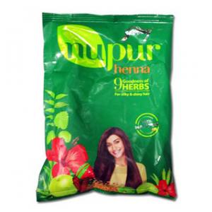 ЛЕЧЕБНАЯ ХНА ДЛЯ ВОЛОС НУПУР 9 ТРАВ NUPUR MEHANDI 9 HERBS, 150Г. 